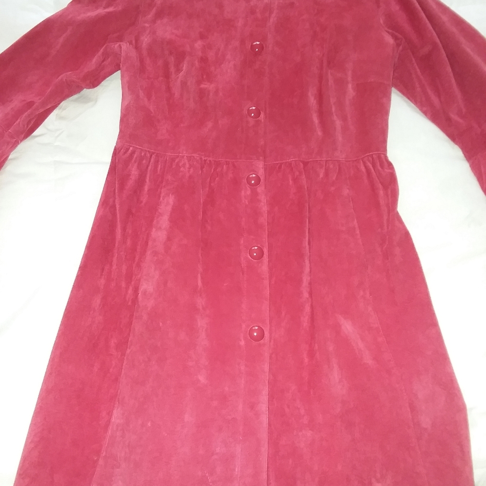 60s style red suede Coat